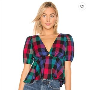 Never Worn❗️TULAROSA Chic and Cozy plaid top 🍂